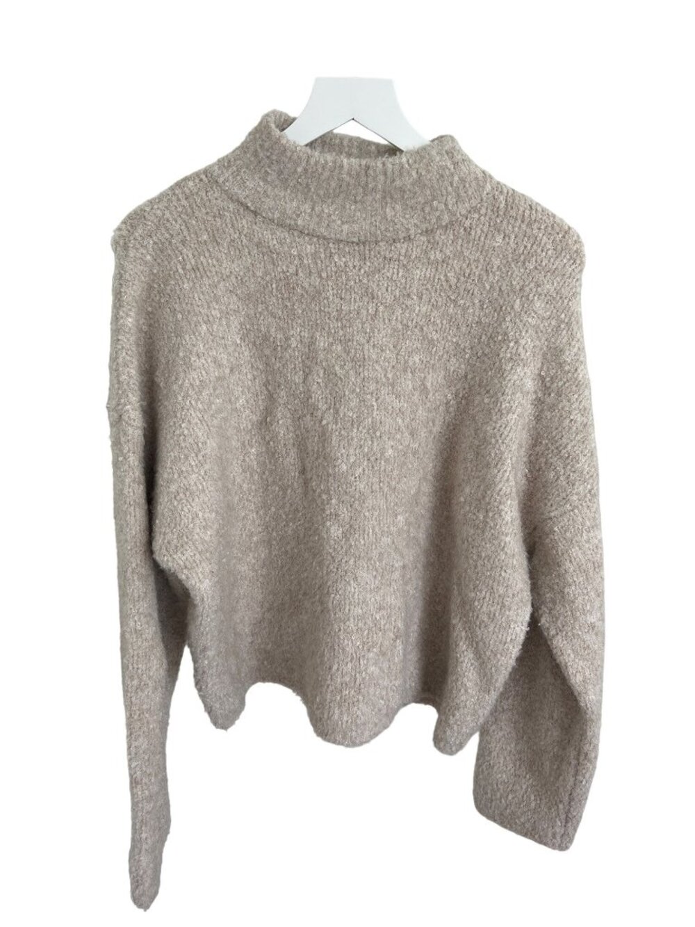Universal Thread Cream Plush Mock Neck Sweater